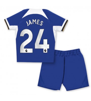 Chelsea Reece James #24 Hemmaställ Barn 2023-24 Kortärmad (+ Korta byxor)